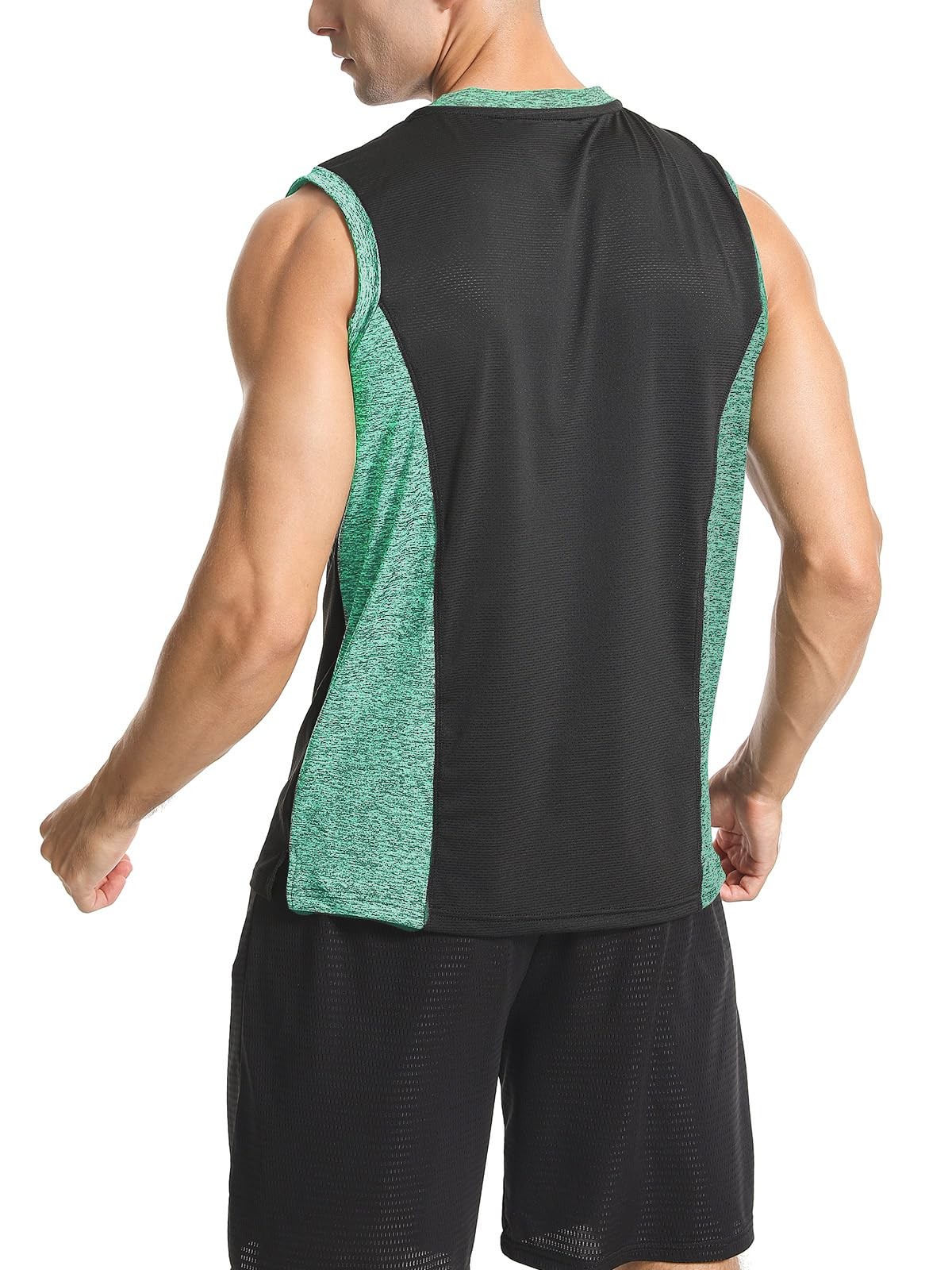 3 Pack Men’s Workout Tank Tops Sleeveless Muscle Gym Tank Top Quick Dry Darkg…