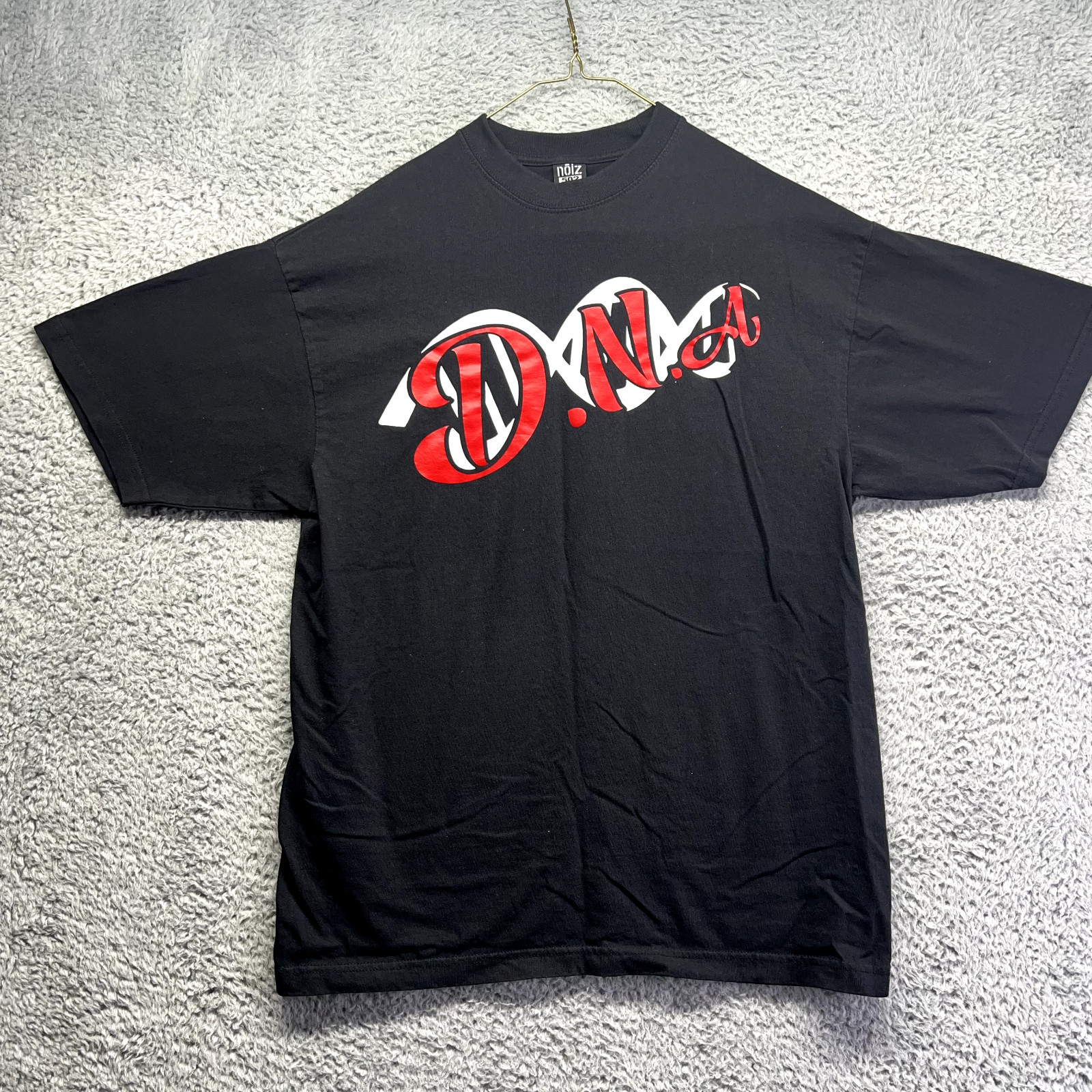 Noiz 502 100% Cotton Graphic T-Shirt Men’s Size Medium D.N.A. Black
