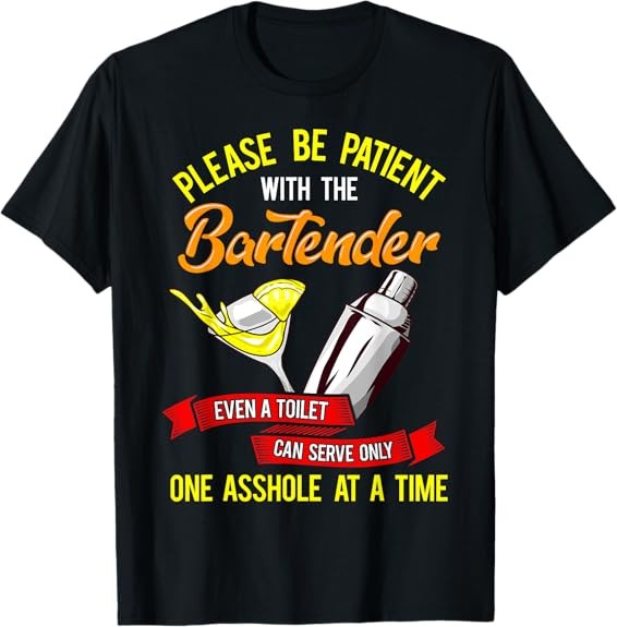 MOST POPULAR! Bartender Bar Owner Funny Bartending Gift Idea Tee T-Shirt