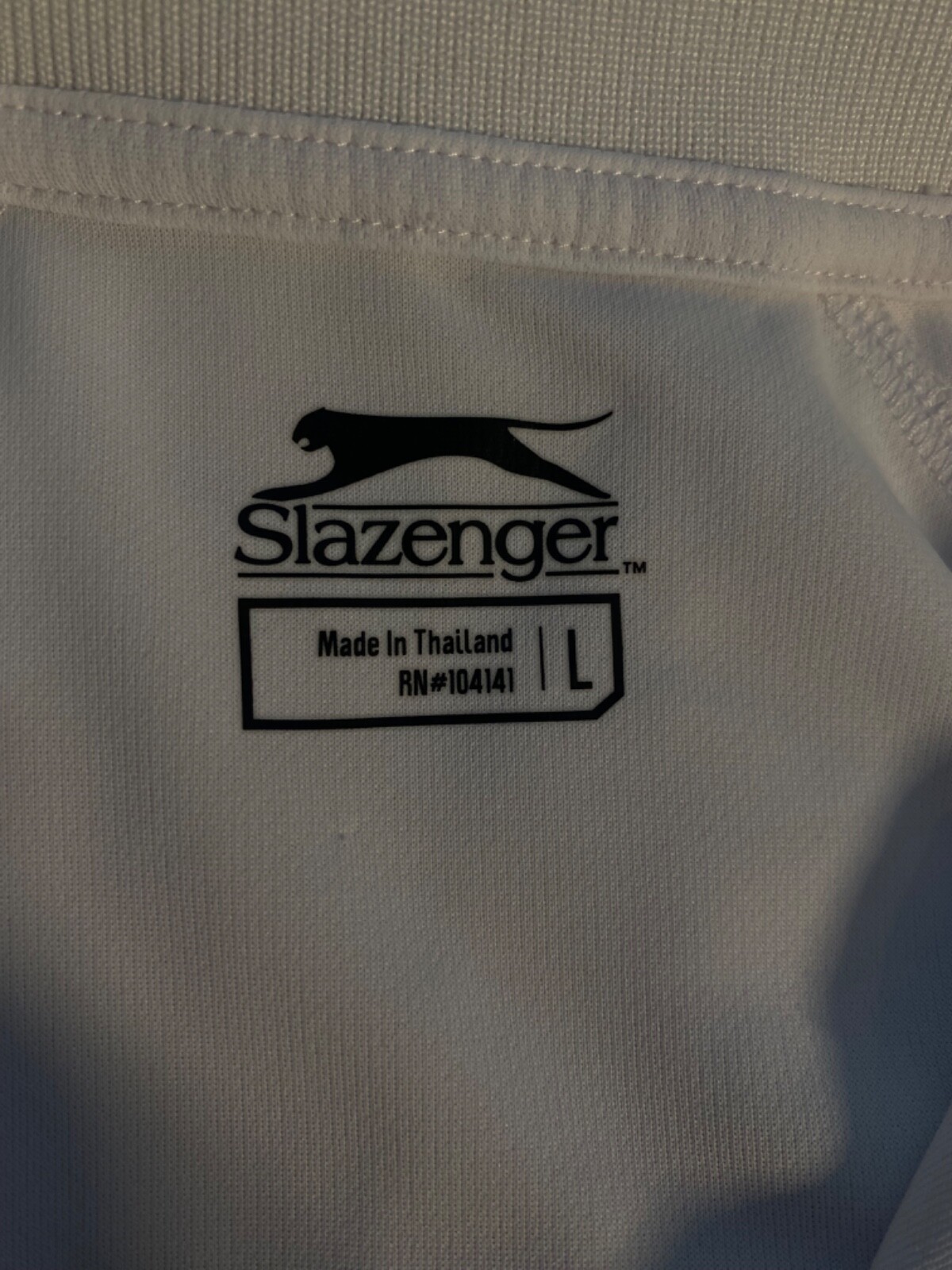 Slazenger Golf Polo Shirt Tennis Large white C39