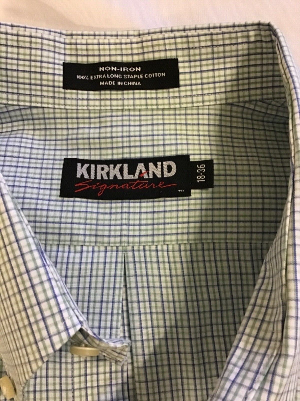 Kirkland Button down shirt size 18-36 non iron