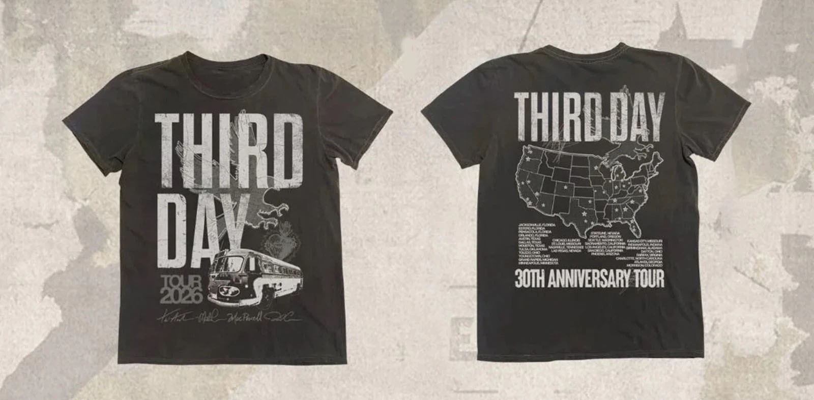 THIRD DAY – 30th Anniversary Tour 2026 T-Shirt Reprint