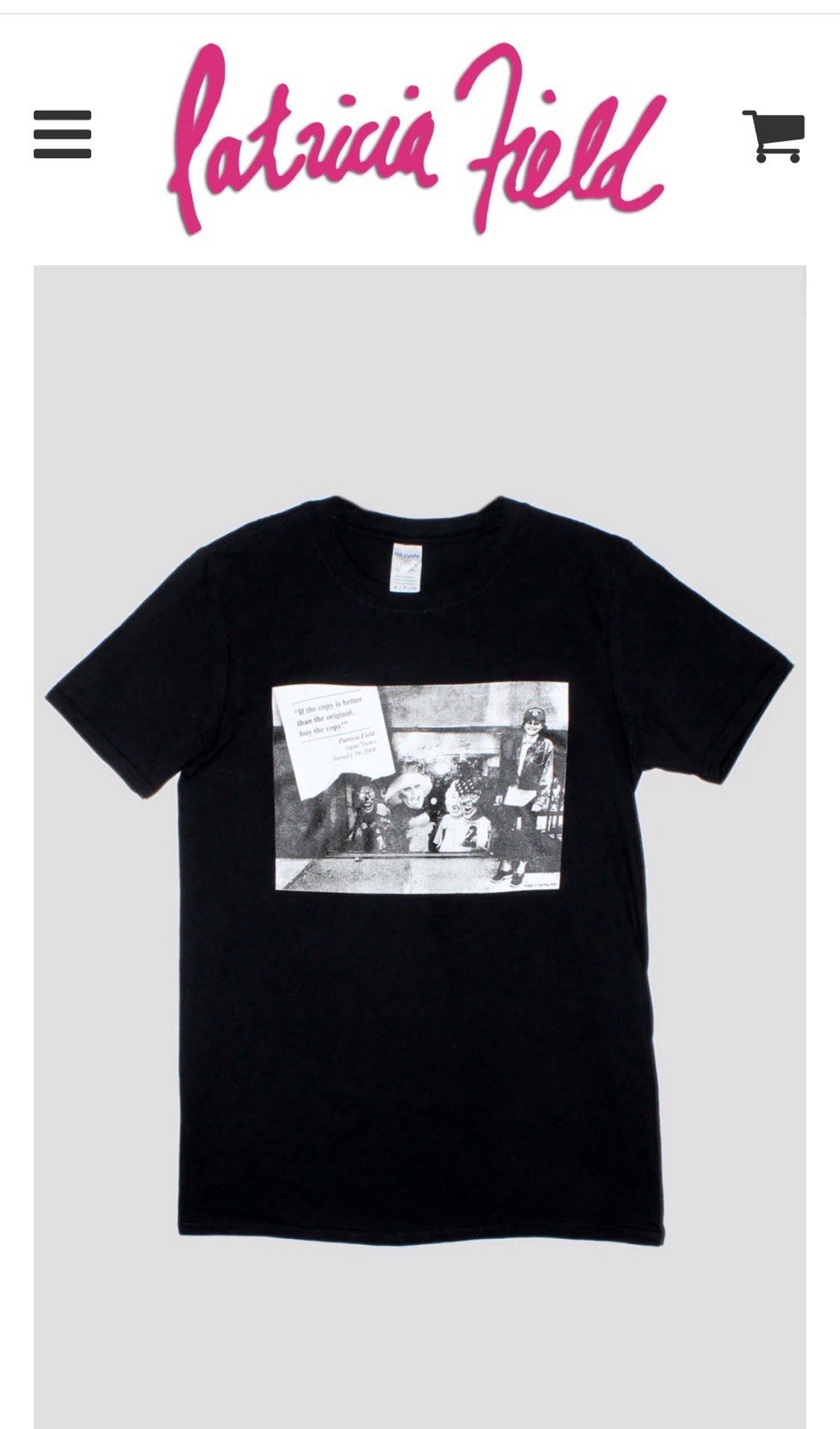 Patricia Field Buy The Copy Show Me the Receipt “Double C” Hat t-shirt Tina Paul