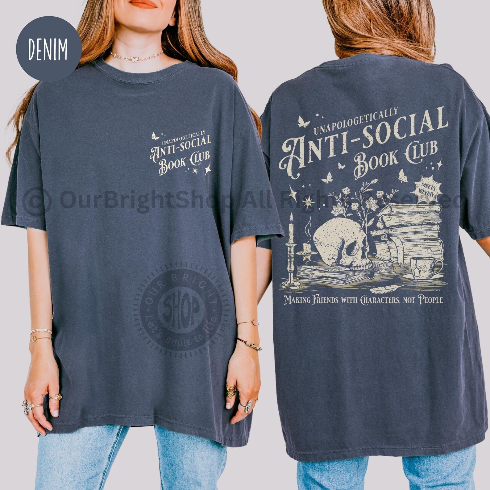 Anti-Social Book Club Comfort Colors Shirt Bookish Gift for Romance Readers