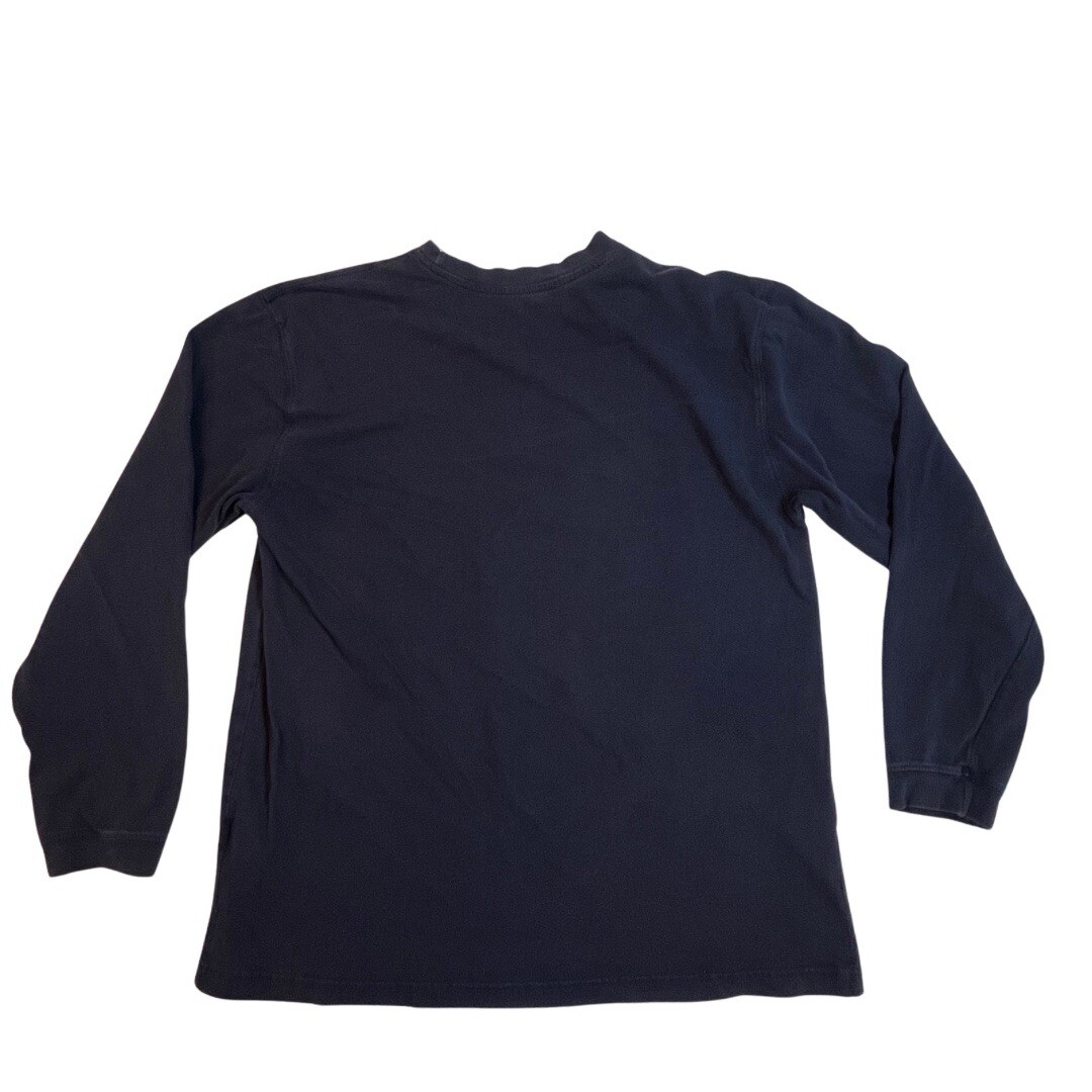 T Shirt Mens Large Blue Long Sleeve Crewneck Taint Work Outdoor Uniform Shirt