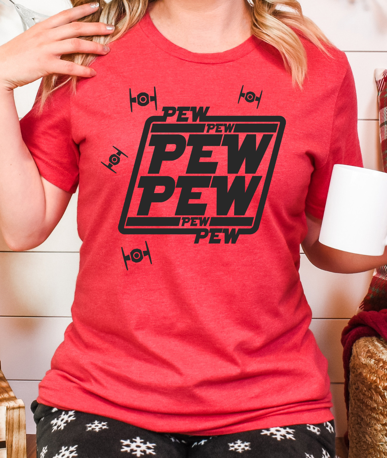 Pew Pew Pew Star Wars Vader Funny Graphic Novelty Jedi Tee Shirt T-shirt