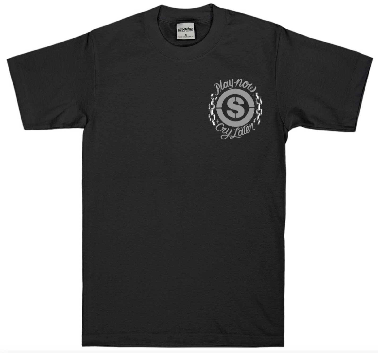 streetwise Play Now Graphic T-Shirt Black & White M-5XL