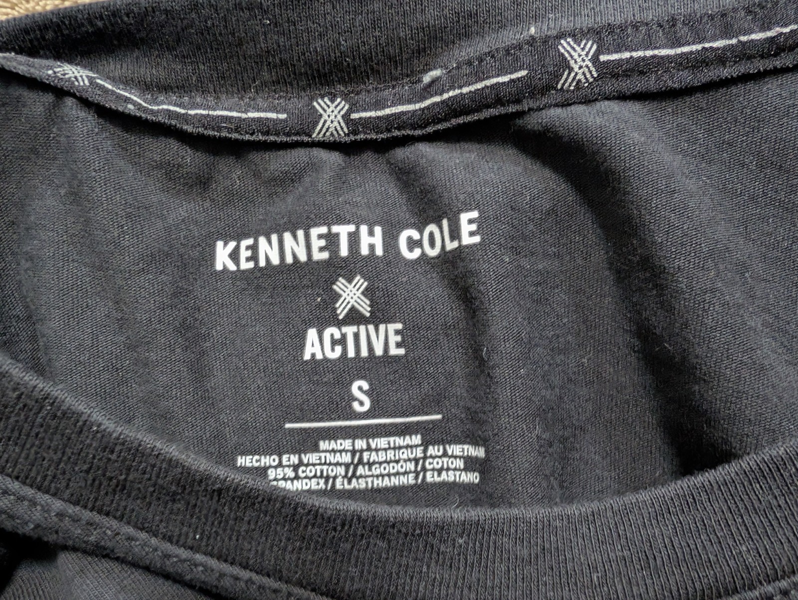 Kenneth Cole Active Tech Crew Neck Short Sleeve T-Shirt UPF 50+ Black Sz Small