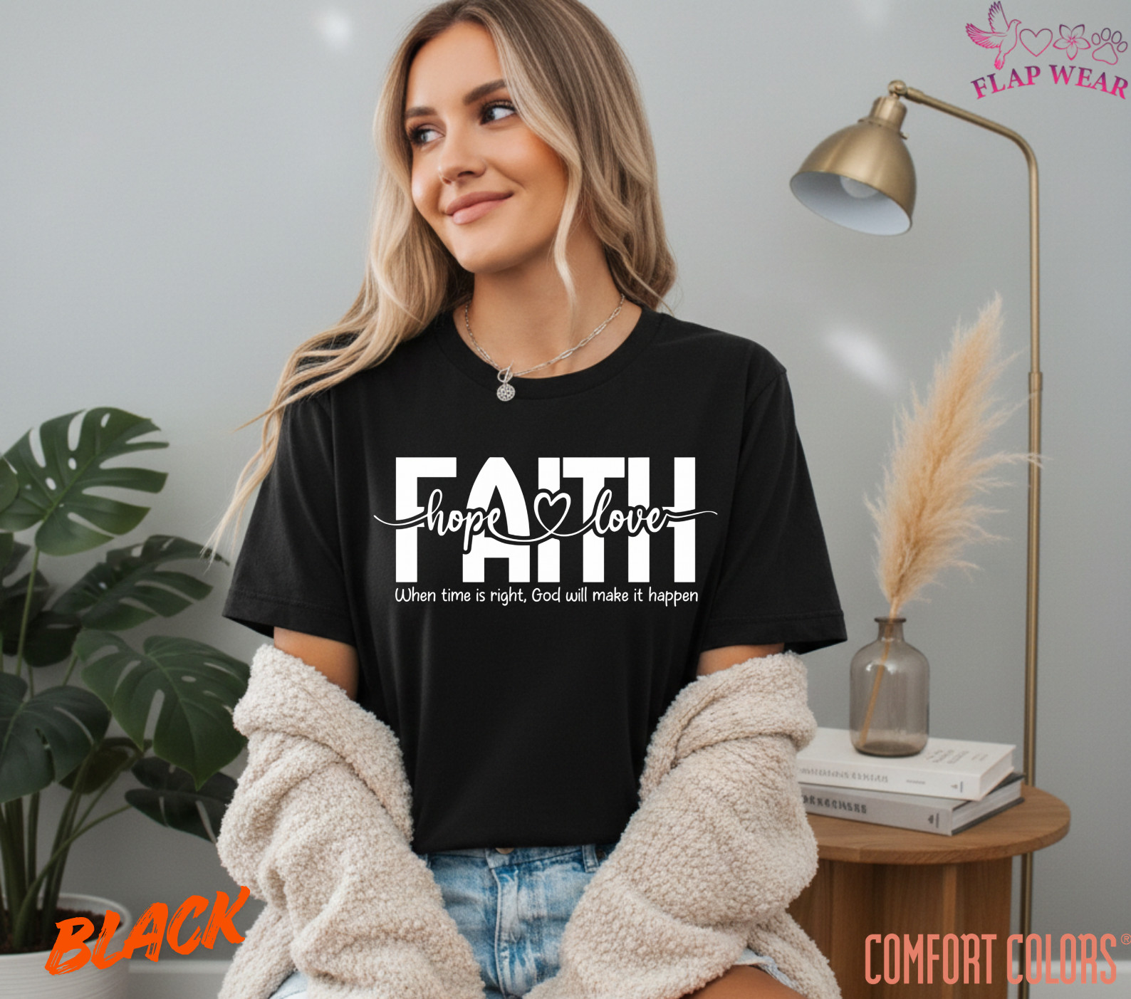 Unisex Faith Hope Love T-Shirt, Men T shirt,Women T shirt Gift ReligionTop