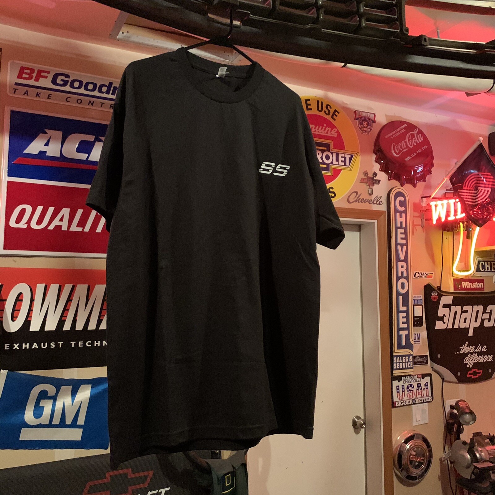 GENUINE CHEVY Silverado 454 SS Black LOGO STYLE T-Shirt OBS V8 Chevrolet C/K 350