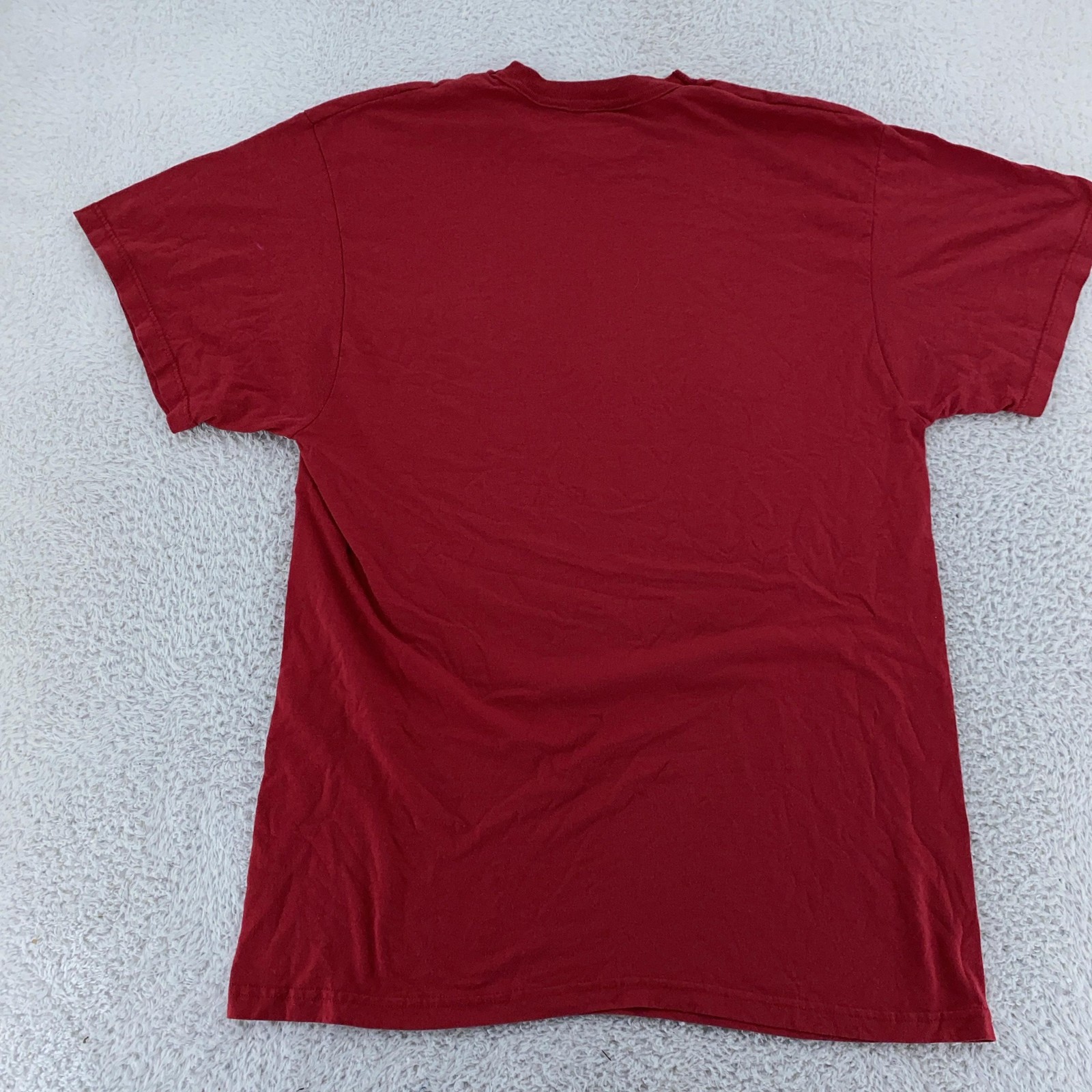 Vintage Fruit of the Loom Blank Dark Red Pocket Shirt Mens M/L Tee Golden Blend