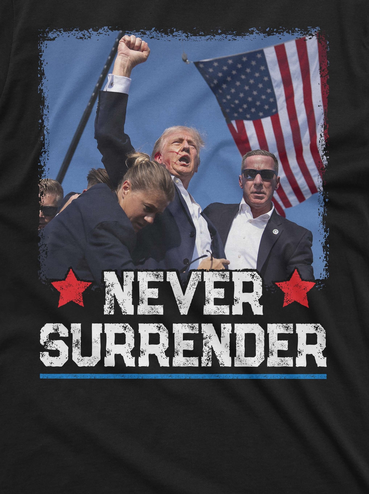 Mens DJT Shirt Donald Trump Patriotic Shirt Never Surrender Shirt Political Tee