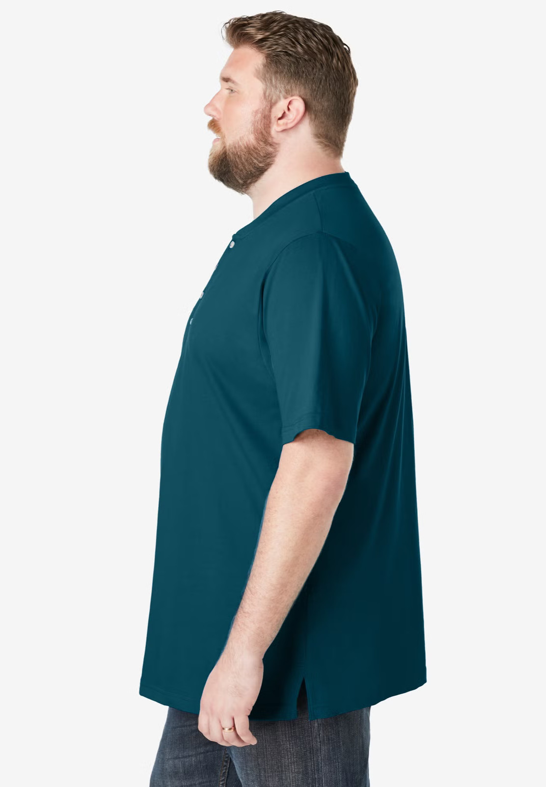 Boulder Creek by KingSize Men’s Big & Tall Heavyweight Short-Sleeve Henley Shirt