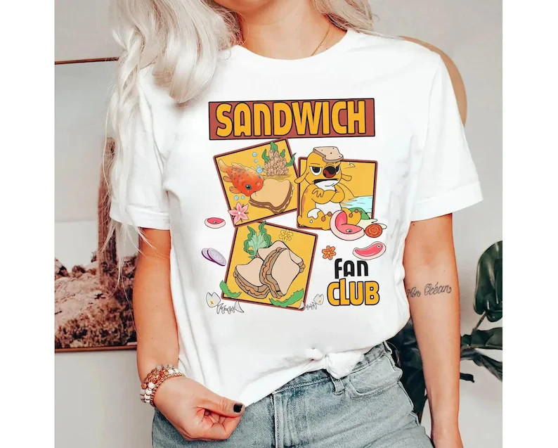 Lilo and Stitch Pudge the Fish and Reuben Sandwich Fan Club T-Shirt