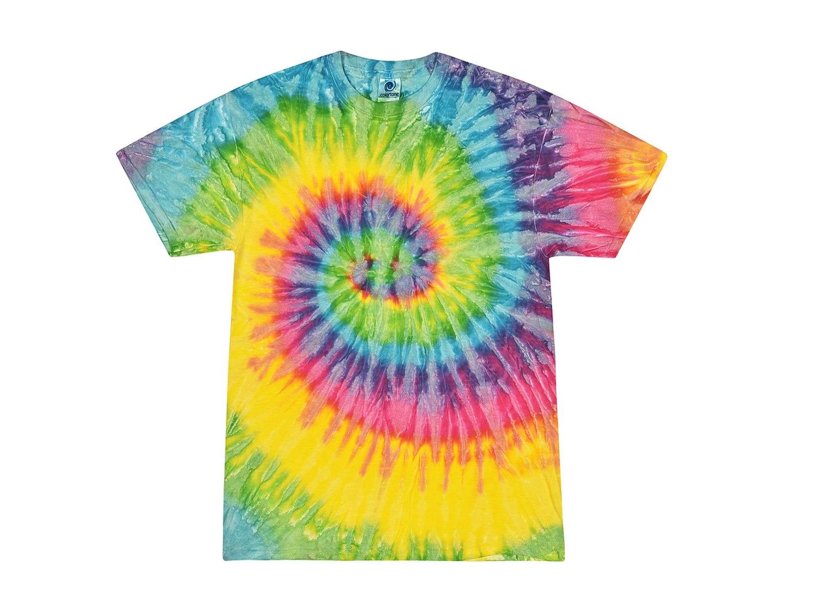 Saturn Rainbow Tie Dye T-Shirts Adult & Kids Sizes Cotton Colortone