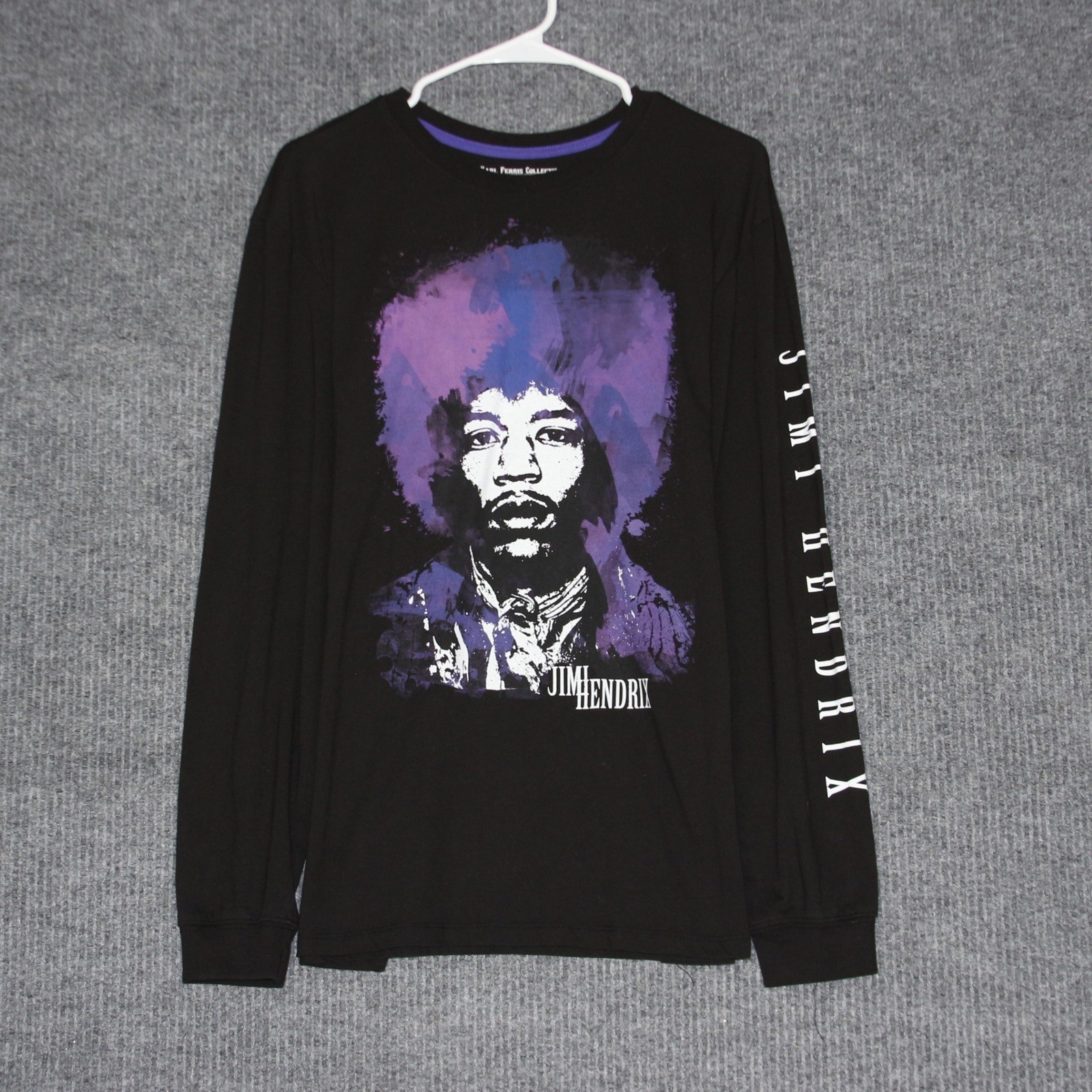Karl Ferris Collection Jimi Hendrix Graphic Long Sleeve T Shirt Men Black