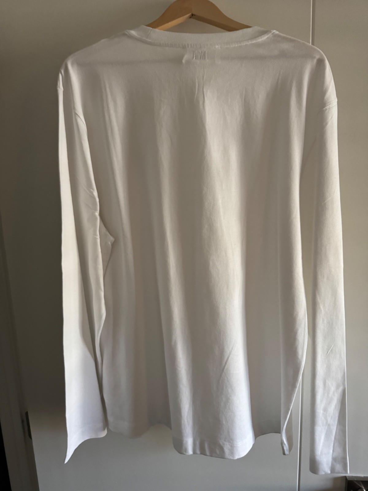 Authentic AMI Paris Long Sleeve T-Shirt NWT Unisex Organic Cotton Made Portugal