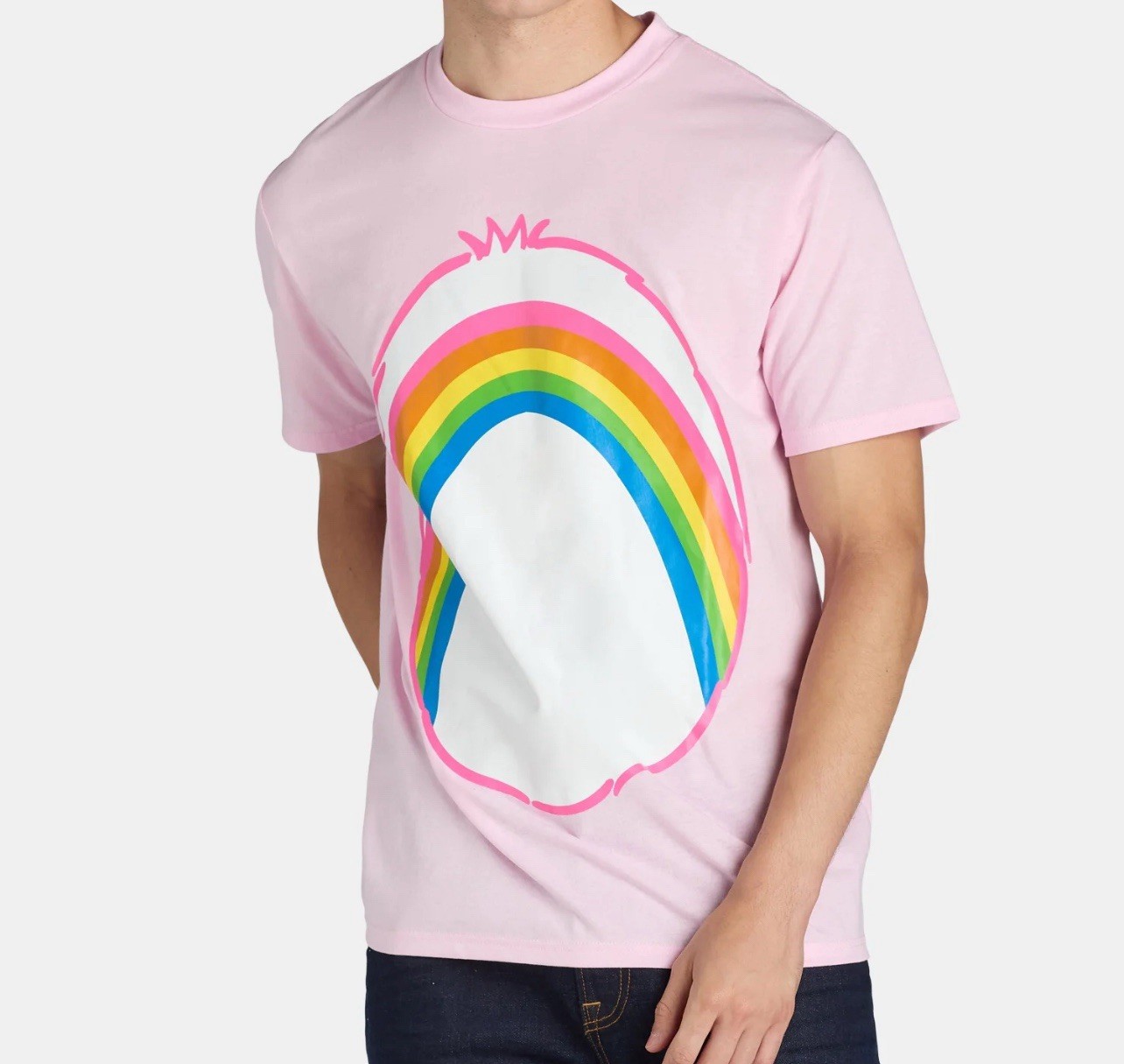Care Bears Pink Halloween Graphic Print T Shirt Mens Size XL
