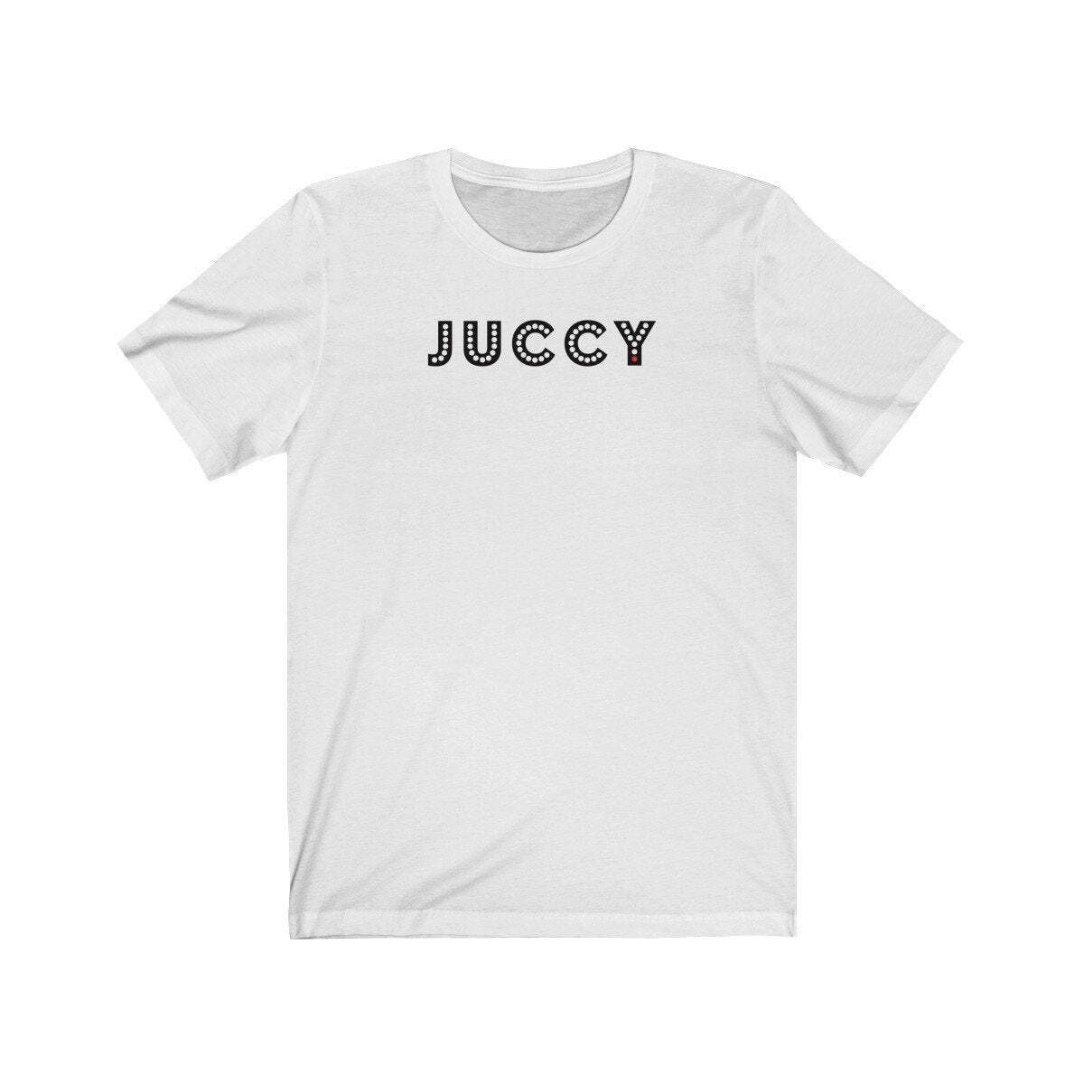 JUCCY (t-shirt) – tee graphic statement – Black White Grey Red