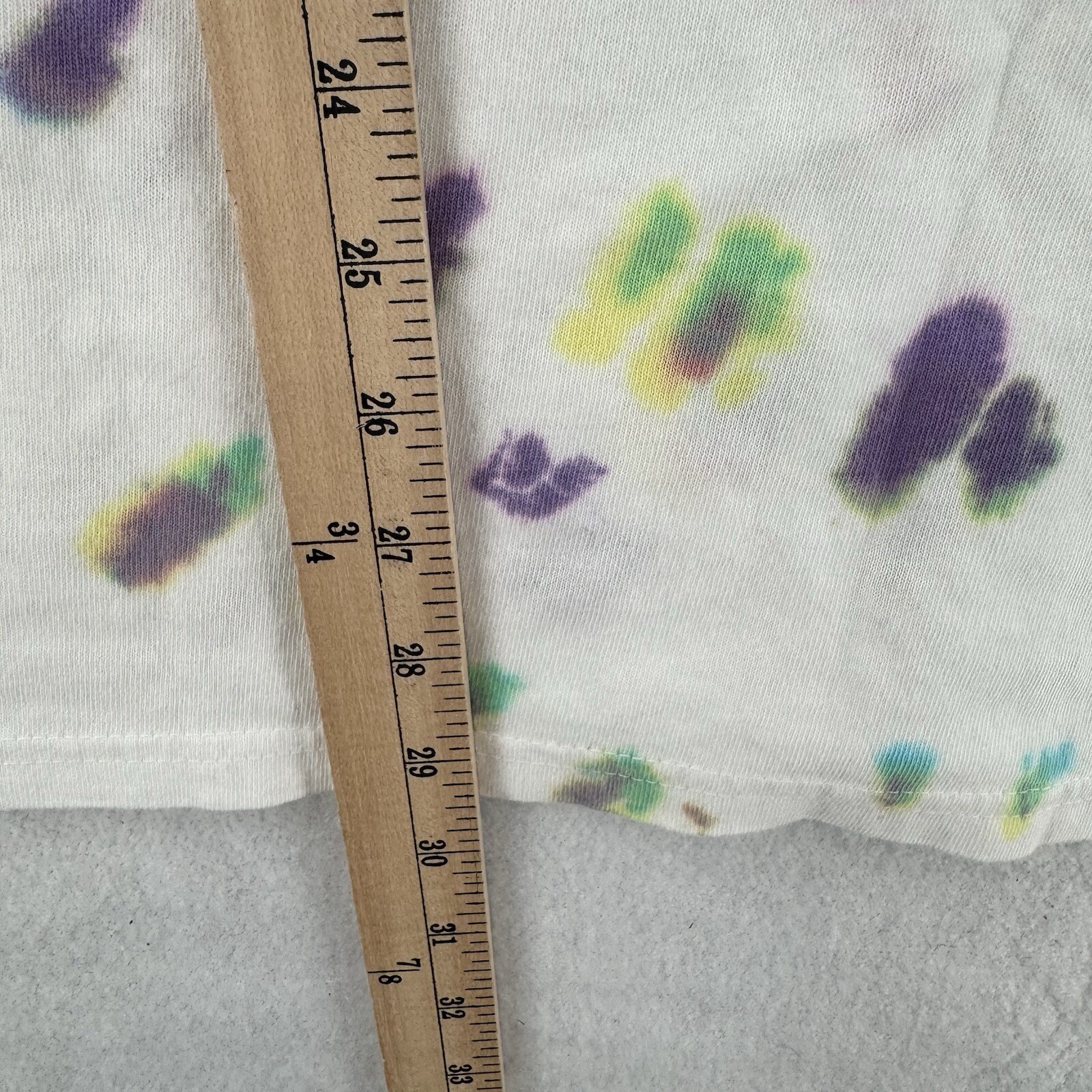 RVCA Dayshift Tee Mens Small Tie Dye Palm Tree Wish You Were Here Shirt NEW