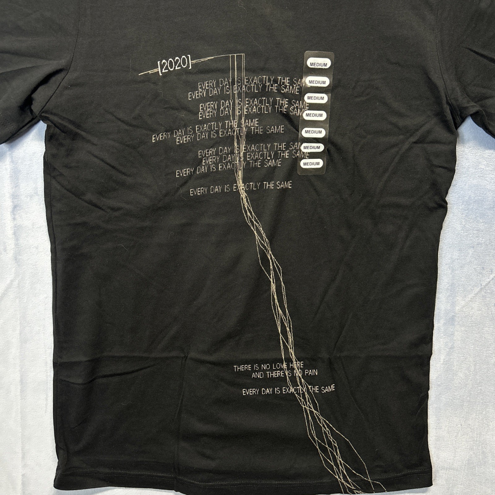 Nine Inch Nails NIN Pandemic 2020 Everyday The Same Black T-Shirt Adult Size M