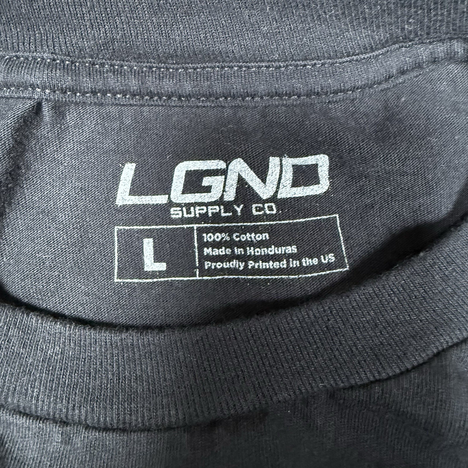 LGND Supply Co T-Shirt Men’s Large Black Short Sleeve Today’s Choice