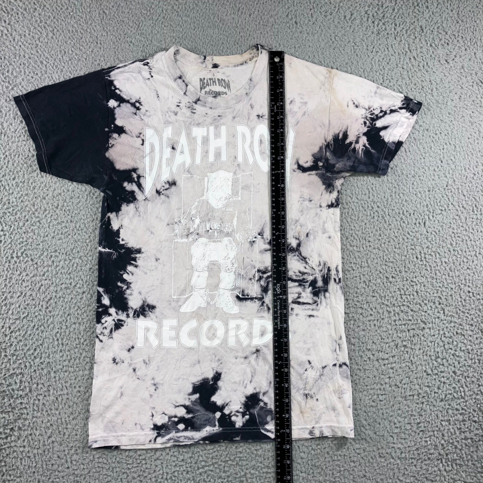 Death Row Records Graphic Tee Men S Black White Tie Dye Hiphop Retro Streetwear