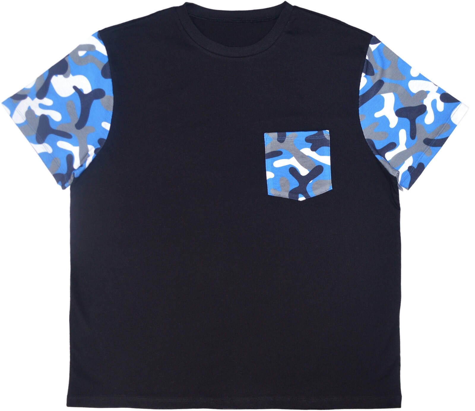 Camouflage T Shirt Ice Snow Camo Mens Pocket T Shirt All Sizes Black Blue White
