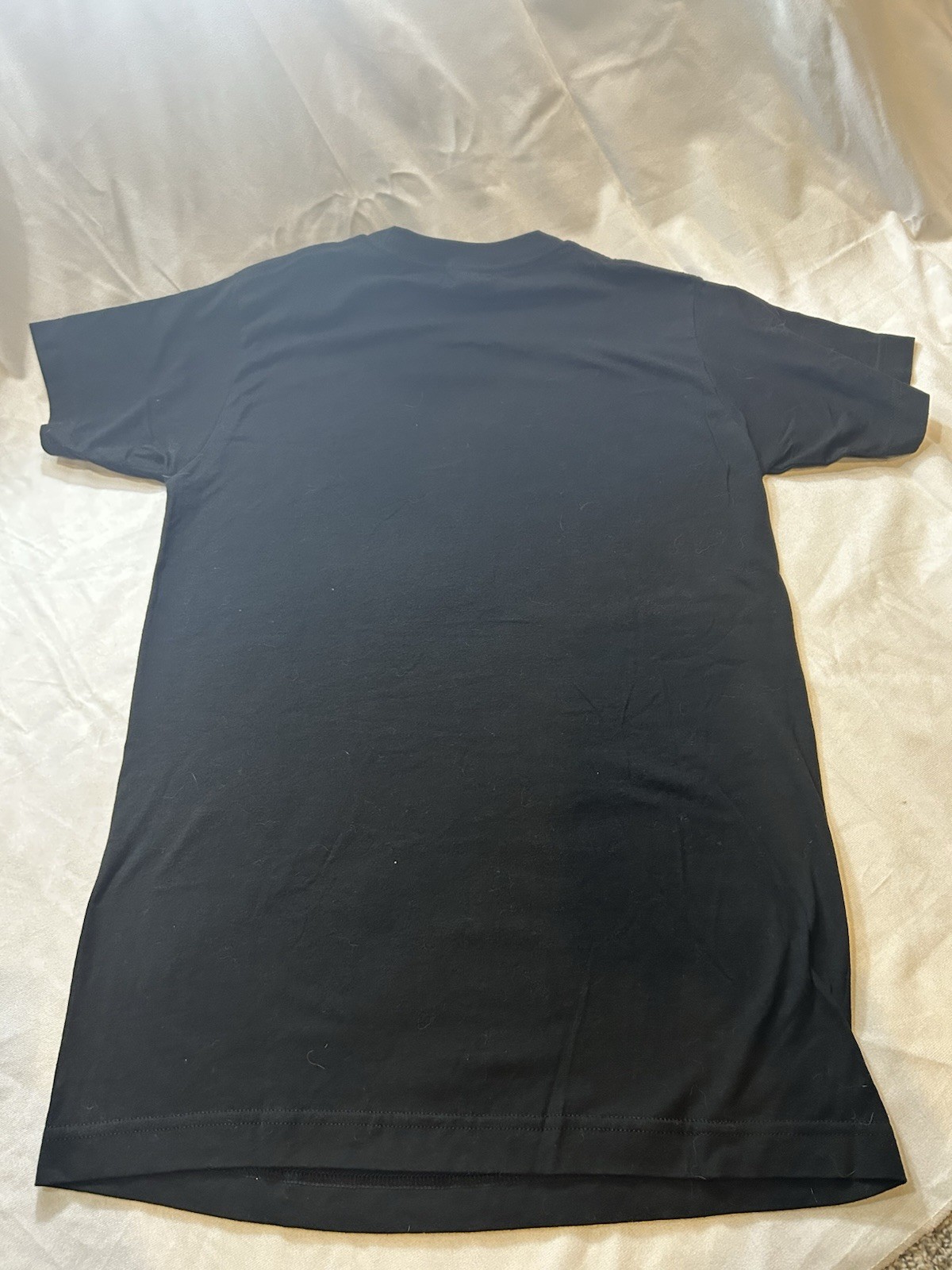 Tultex 202 Men’s Black Graphic Print Crew Neck Short Sleeve T-Shirt Regular S