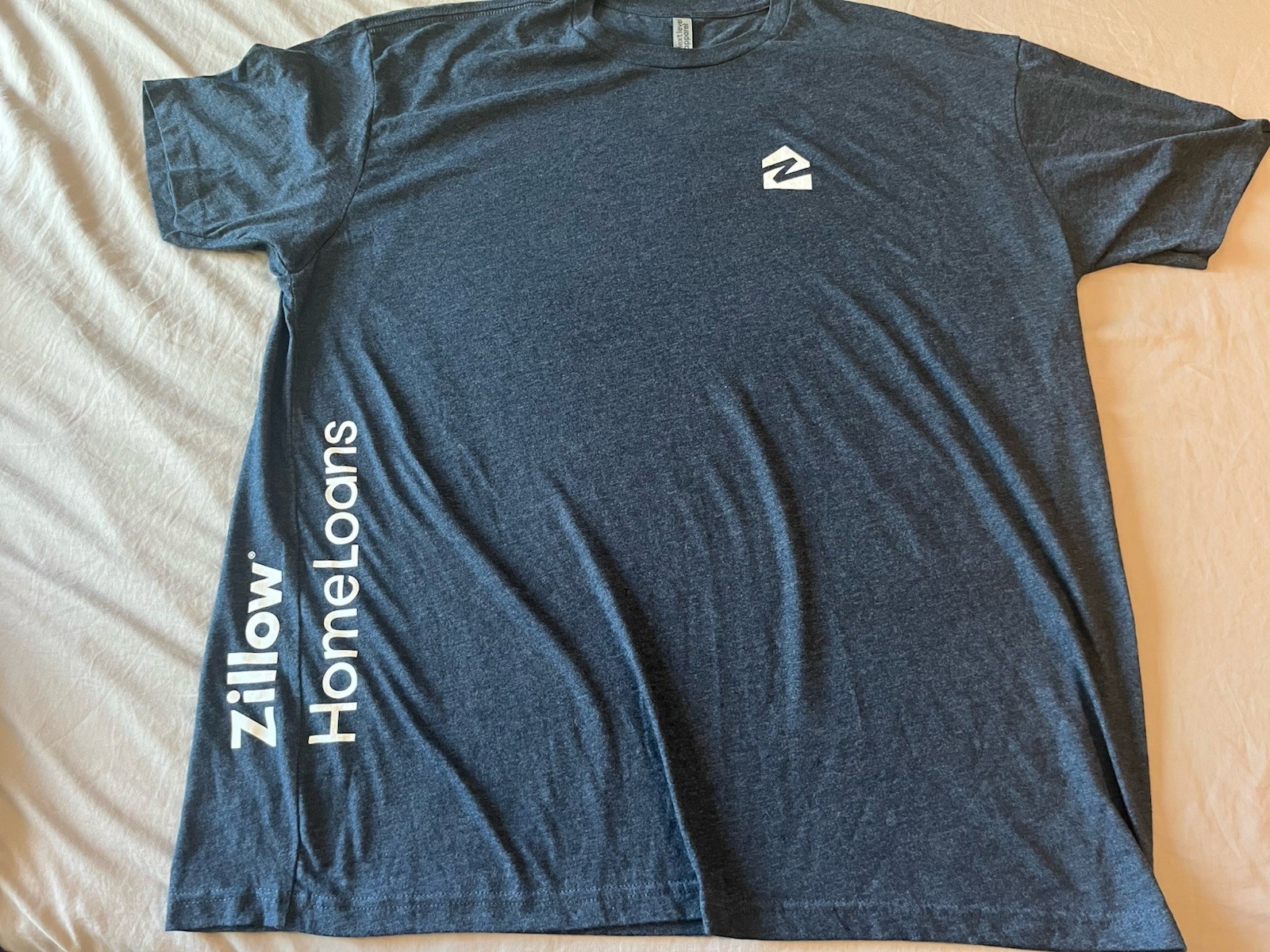 Zillow T -Shirt Next Level Apparel Heather Blue PolyCotton Comfort Ts. NwT