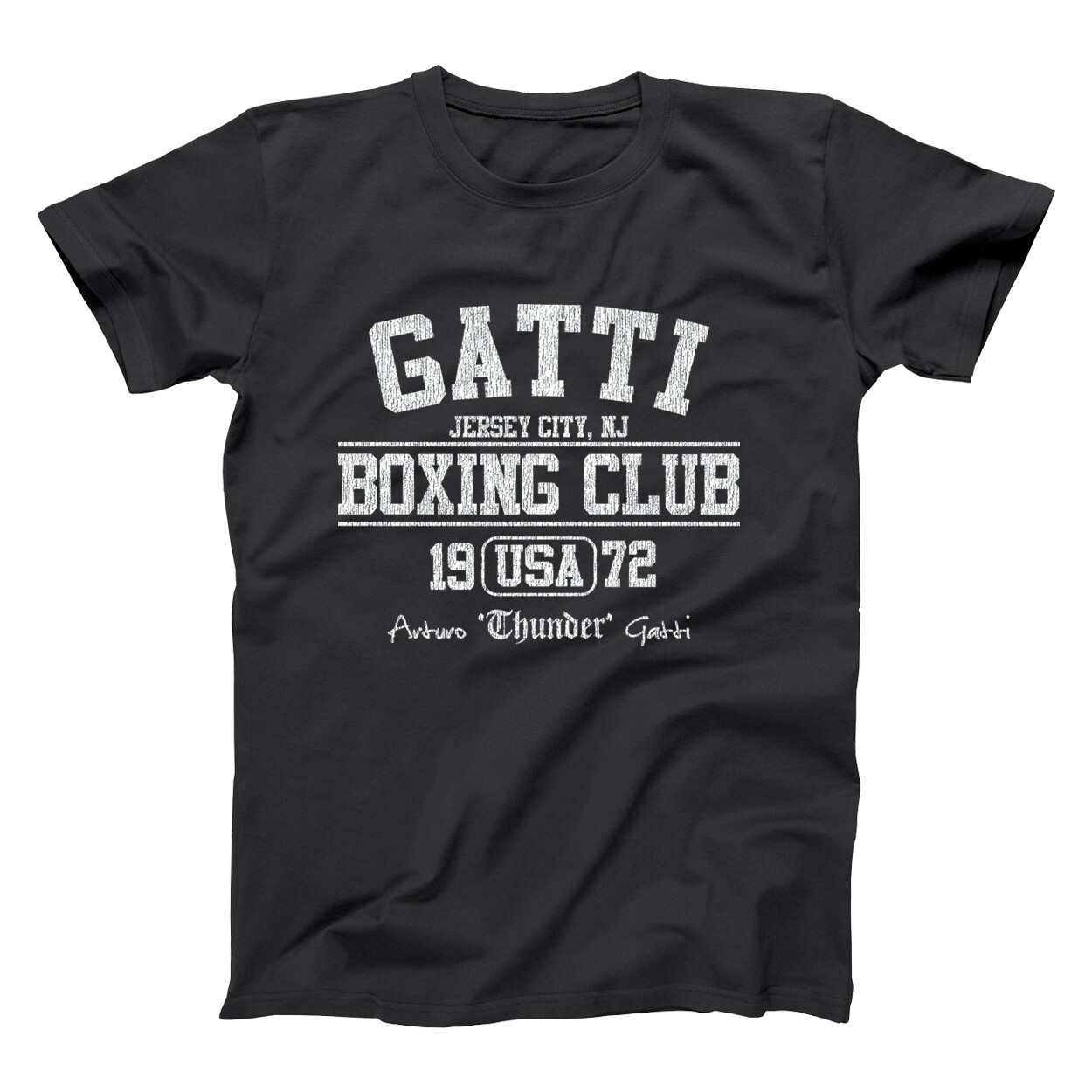 Gatti Boxing Club Retro Arturo Champ Mma Italy Black Basic Men’s T-Shirt