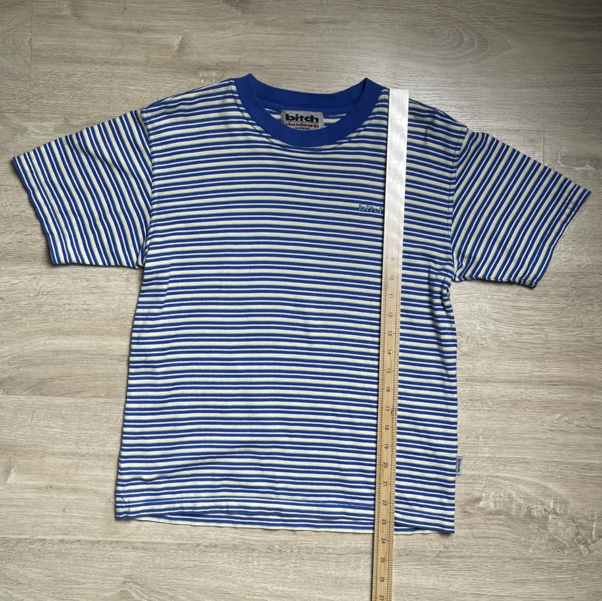 Vintage Bitch Skateboards Striped T Shirt Men’s Size Medium 90S