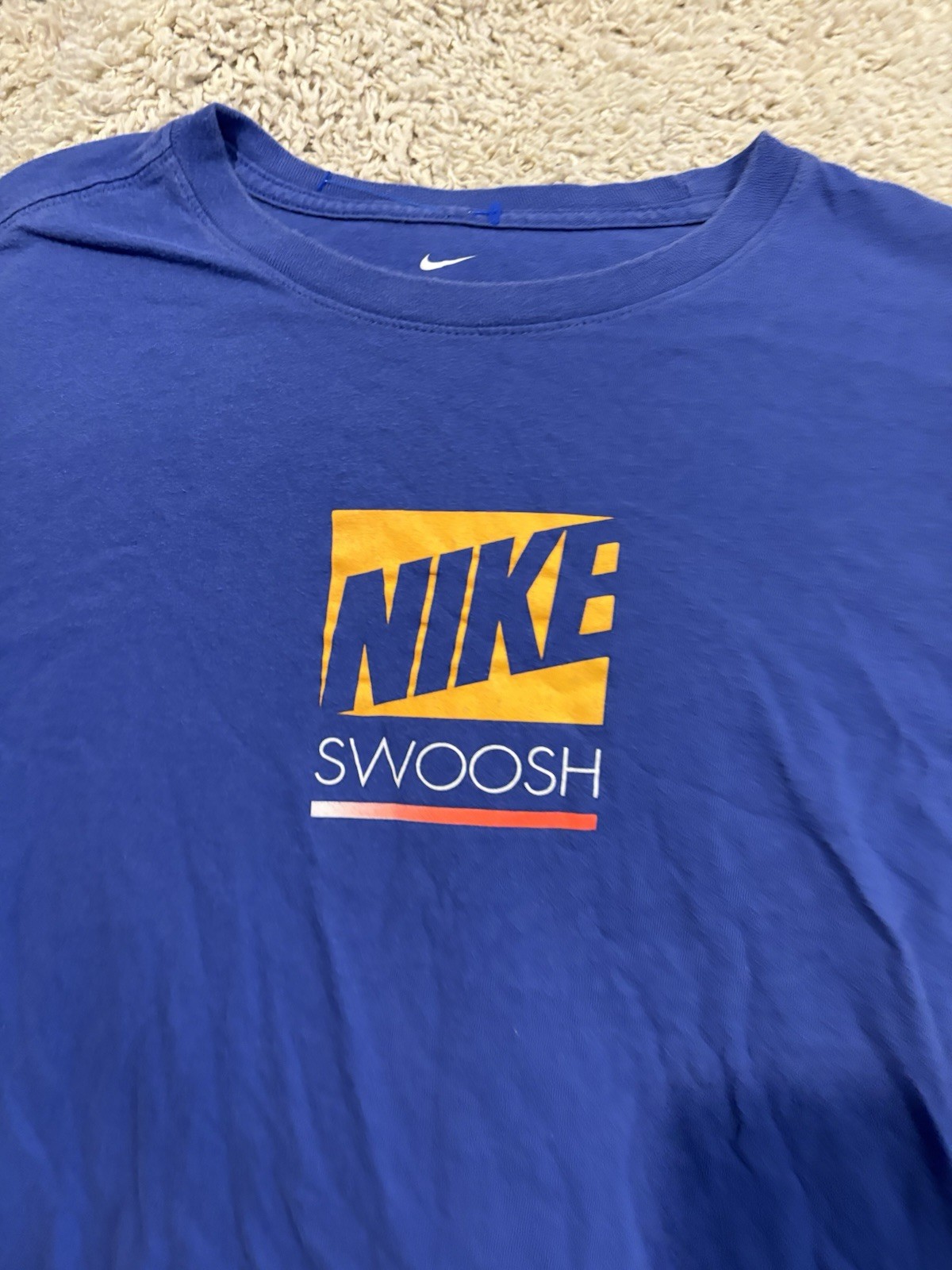 Nike shirt adult medium blue short sleeve crewneck casual workout men