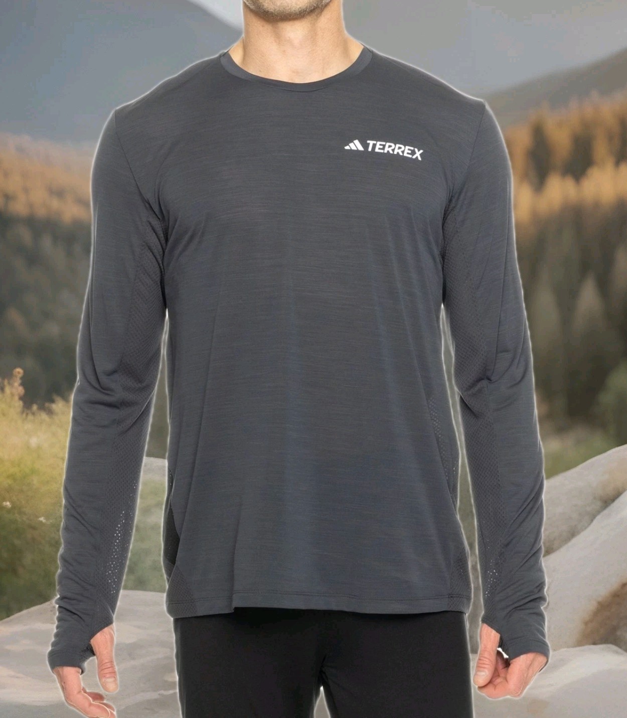 Adidas Terrex XPR LS Climacool Trail Running Shirt XL Carbon JL6343 New NWT $65