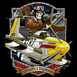 P-51 Mustang Aircraft Luftwaffe’s Nightmare (02) Mens T-SHIRT 100% COTTON