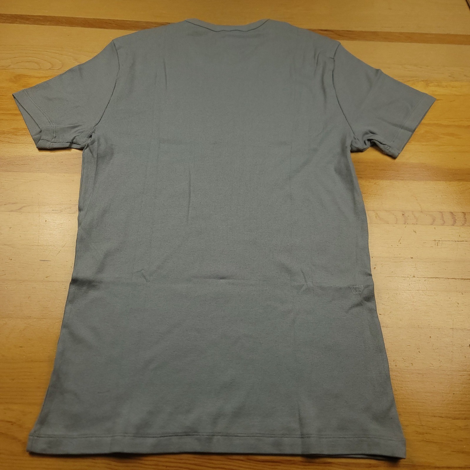 Mack Weldon Men’s Ribbed Crew Neck T-Shirt Gray Short Sleeve Size Small
