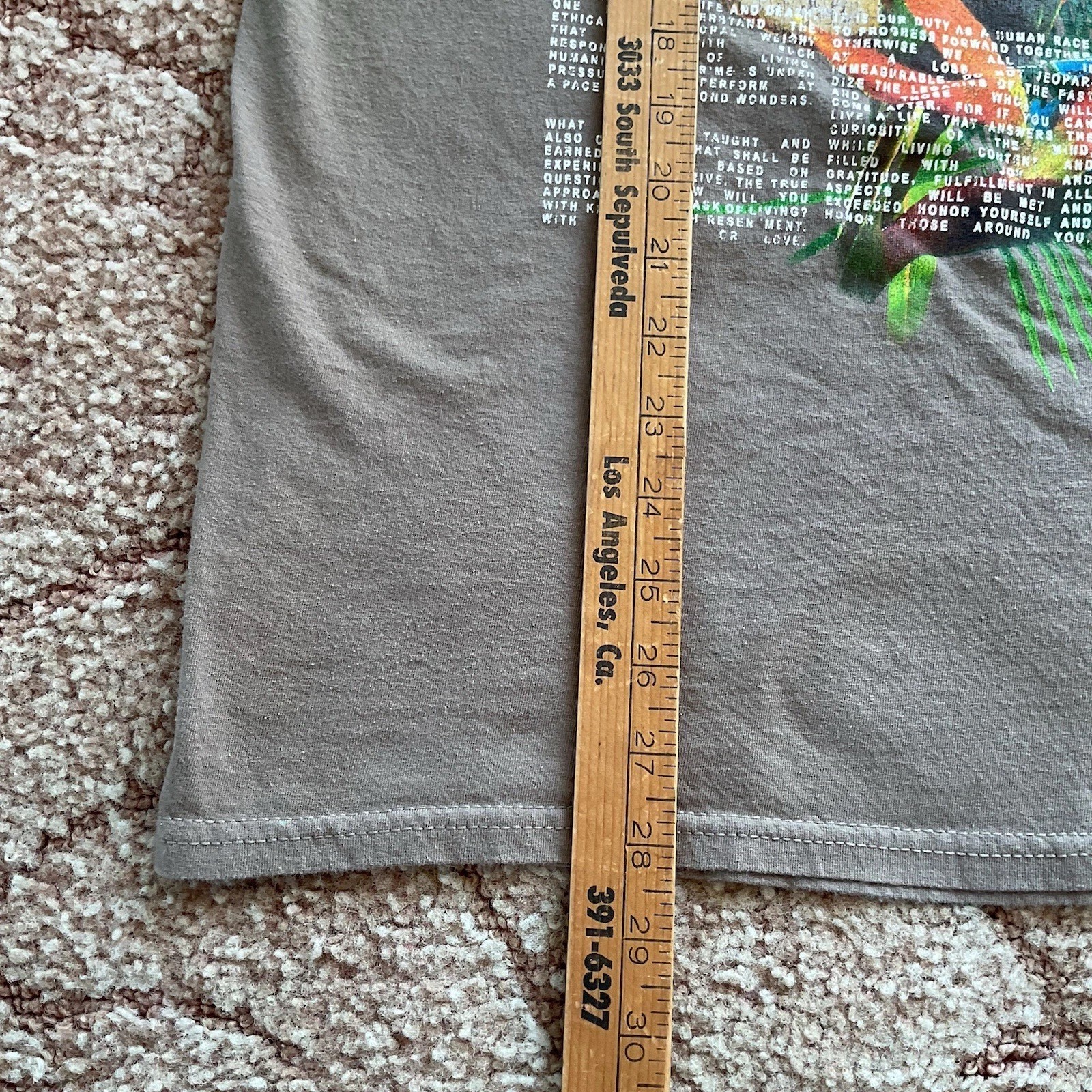 CVLA “Life & Death” Skull Butterfly Flower Graphic Gray Brown T-Shirt Sz L