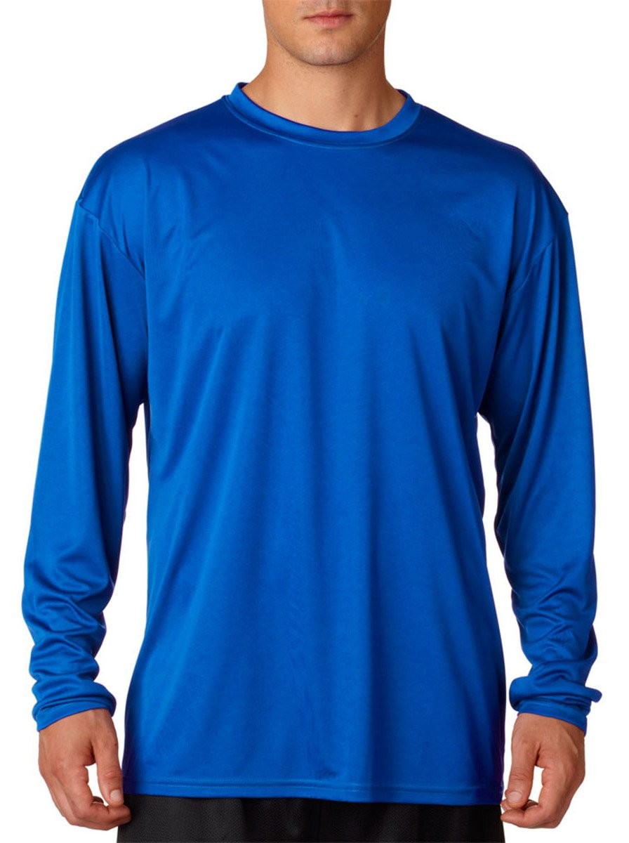 Adult Cooling Performance Long-Sleeve T-Shirt, Royal, Medium