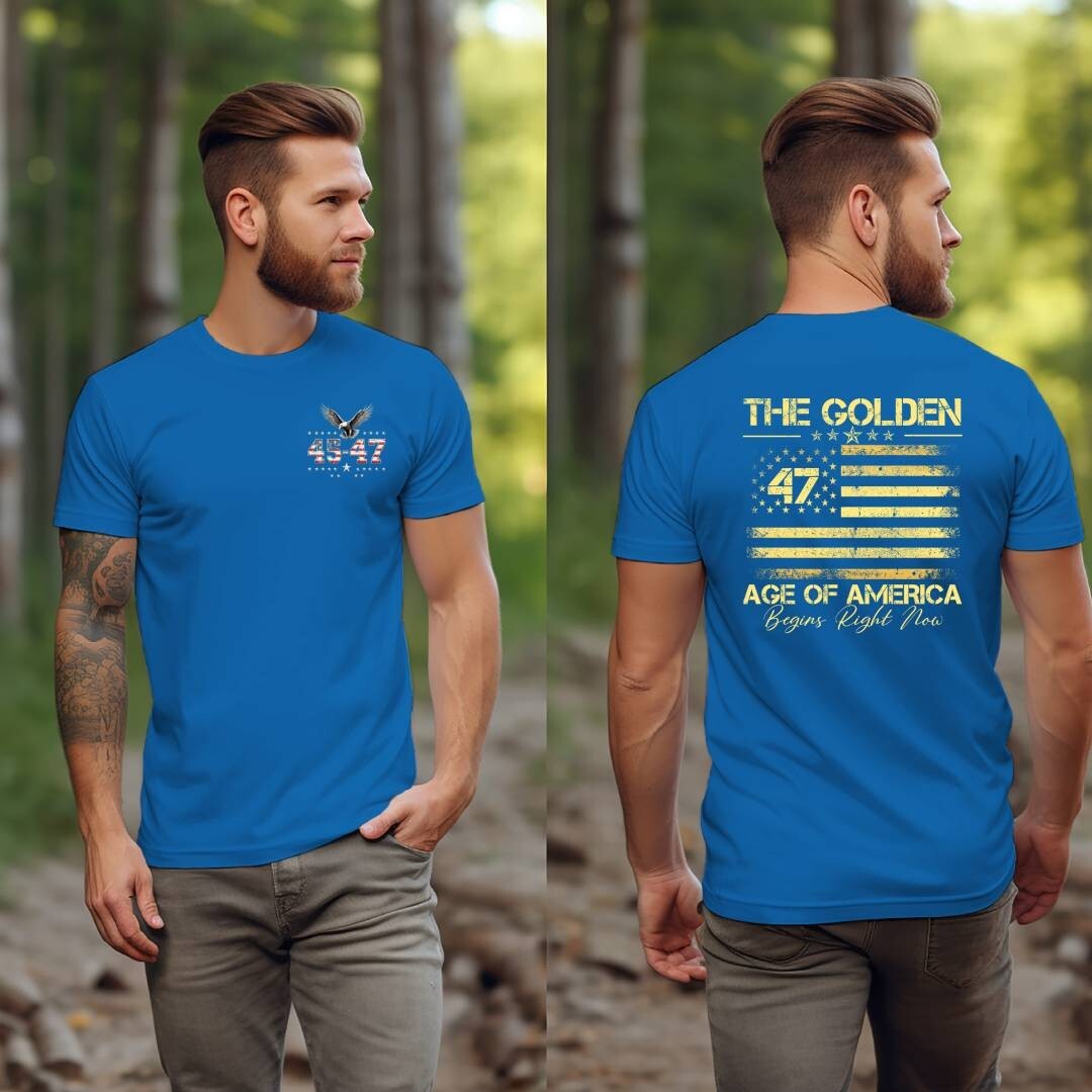 Trump Vance 2024 The Golden Age of America Great MAGA Golf 45 47 Eagle T-Shirt