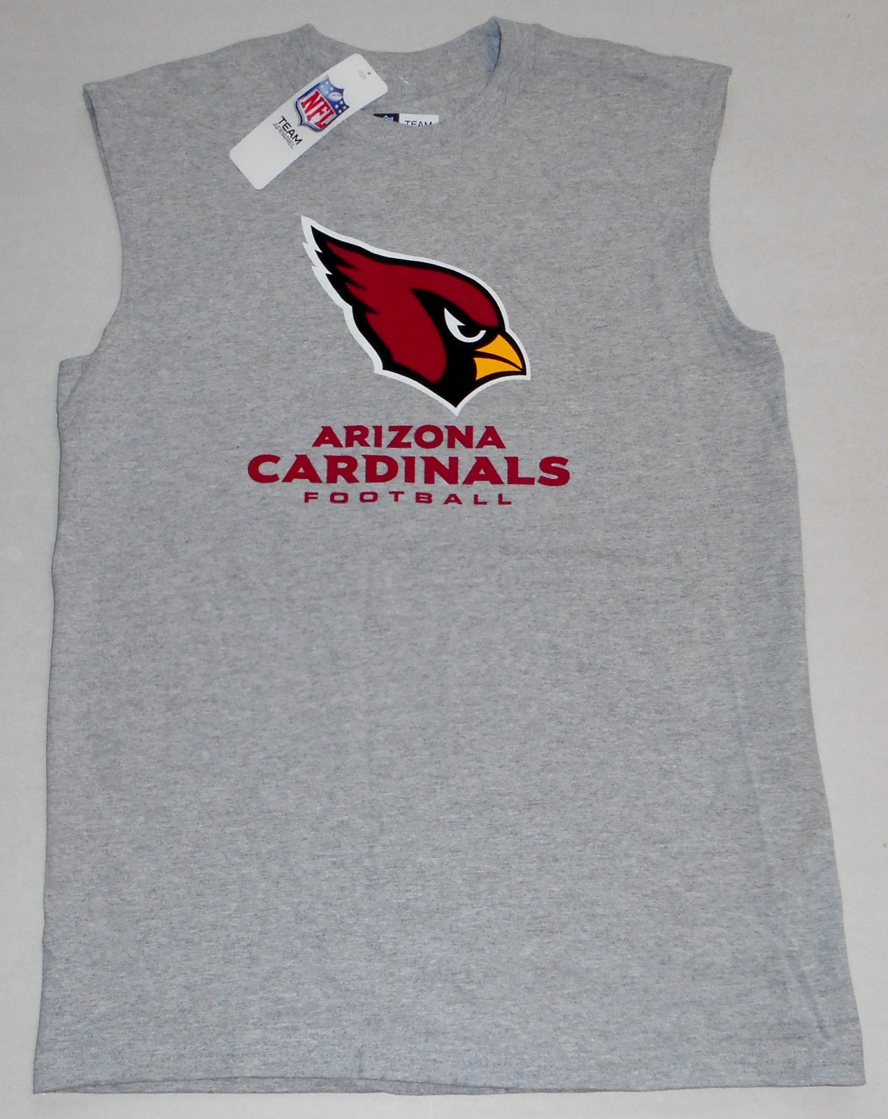 ARIZONA CARDINALS NFL TEAM APPAREL MUSCLE T SHIRT TANK TOP MEN’S M L XL 2X GRAY