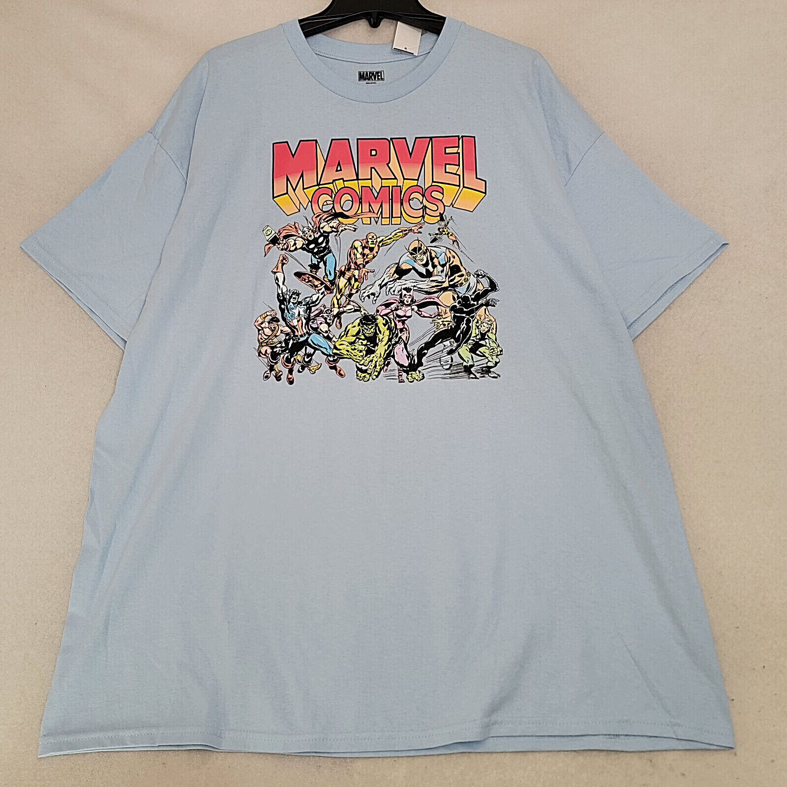 MARVEL Comics Mens 2XL XXL Blue Golden Age Aventures Hulk Thor Cpt America NWT