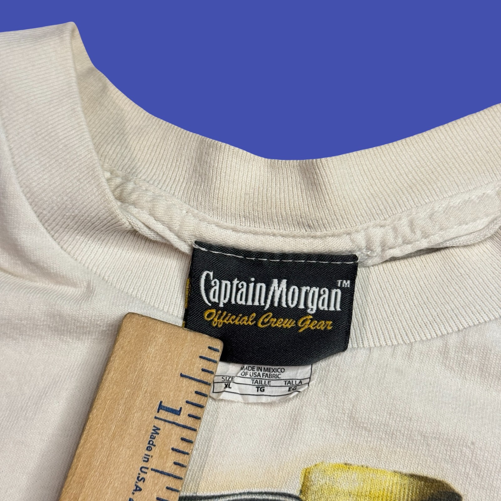 Captain Morgan Rum Graphic T Shirt XL Pirate Bar Brewery Promo Distressed