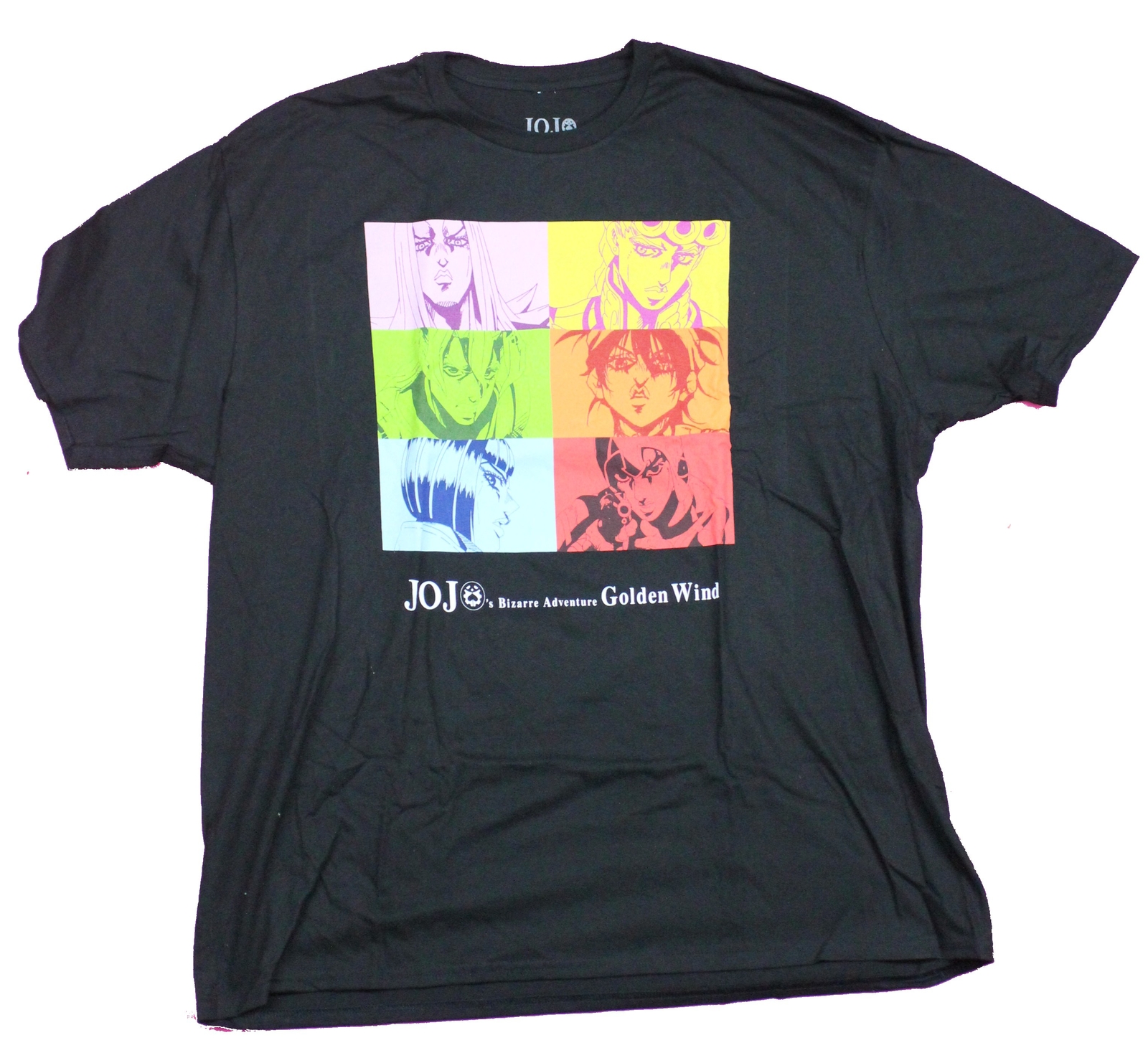 Jojo’s Bizarre Adventure Adult New T-Shirt – Golden Wind Pastel Face Boxes