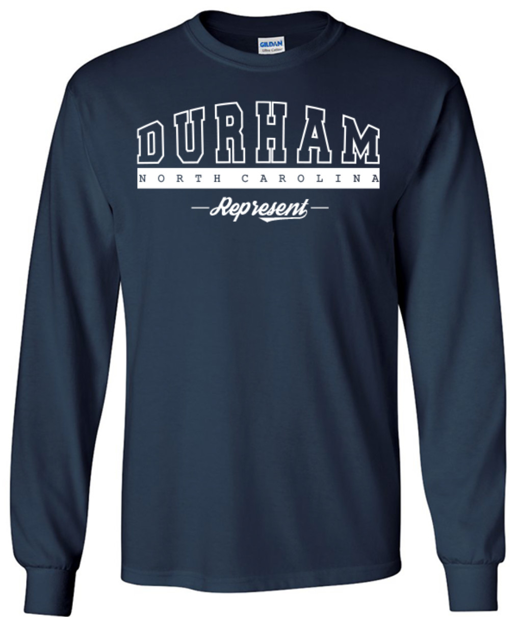 Durham North Carolina T-Shirt Long Sleeve Graphic tee