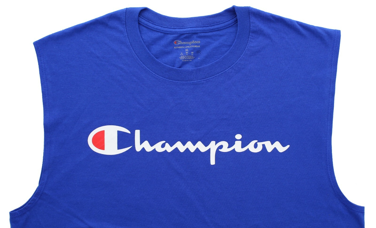 Champion Men’s Muscle Tee Shirt Athletic Classic Jersey T-Shirt Script Logo