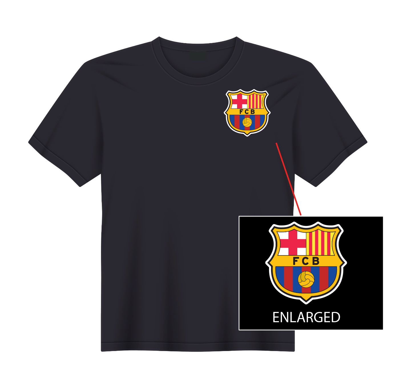 Barcelona FC Foot Ball Soccer Futbol T-Shirt NEW S, M, L, XL