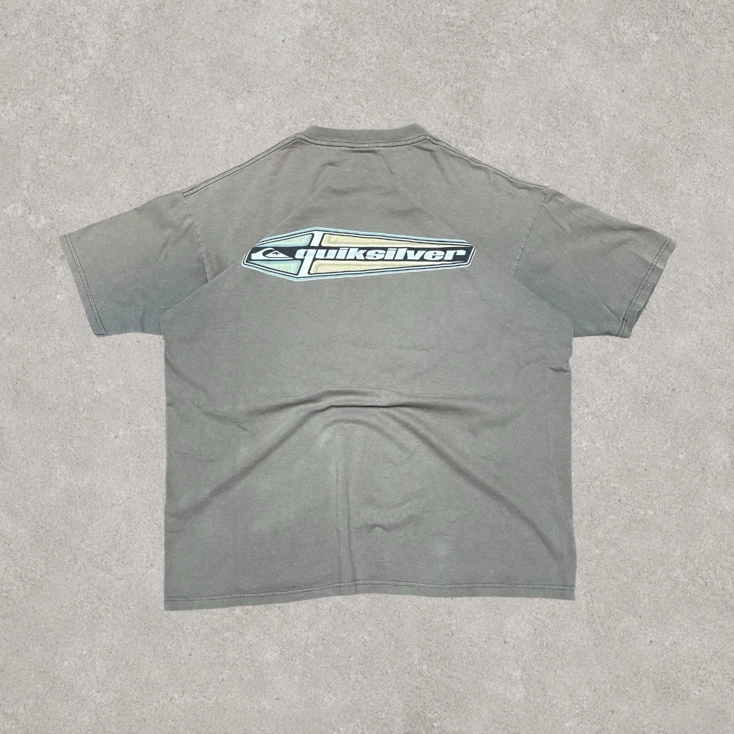 Vintage 90s Quicksilver Light Green Surf Tee Size Men’s Large