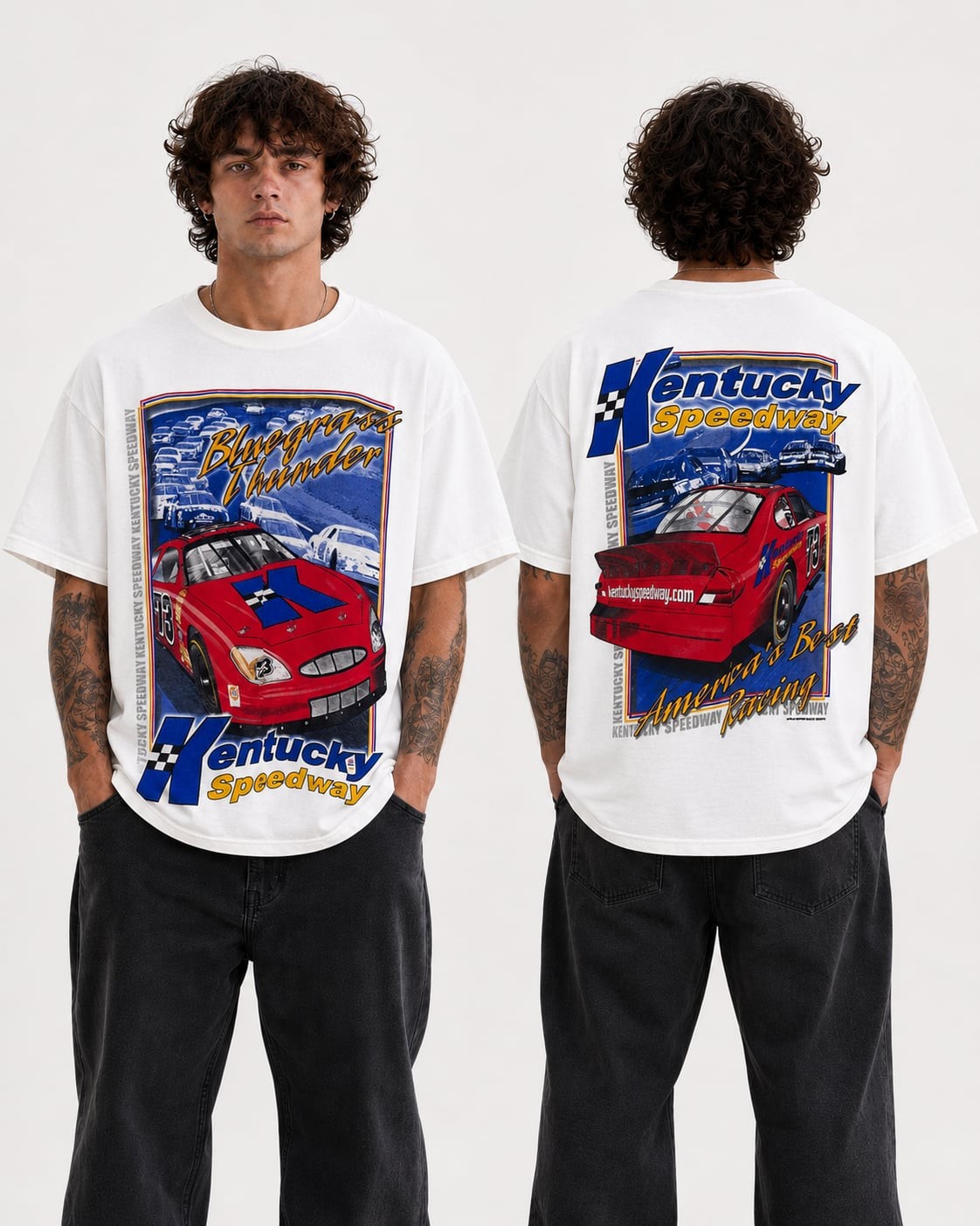 Vintage Kentucky Speedway Bluegrass Thunder America’s Best Racing Graphic Shirt