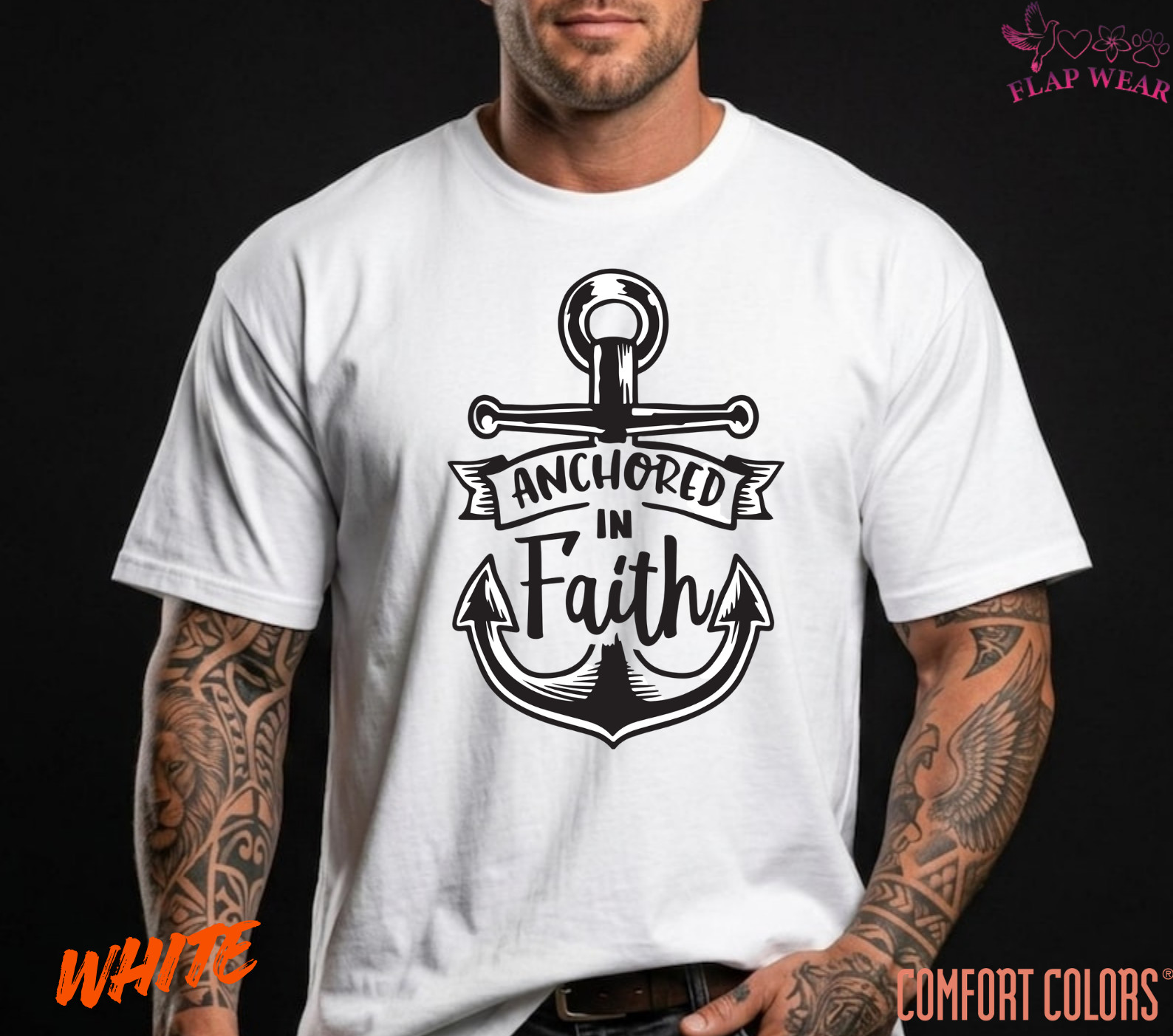 Unisex Anchored In Faith T-Shirt, Men T shirt,Women T shirt Gift Christian Top