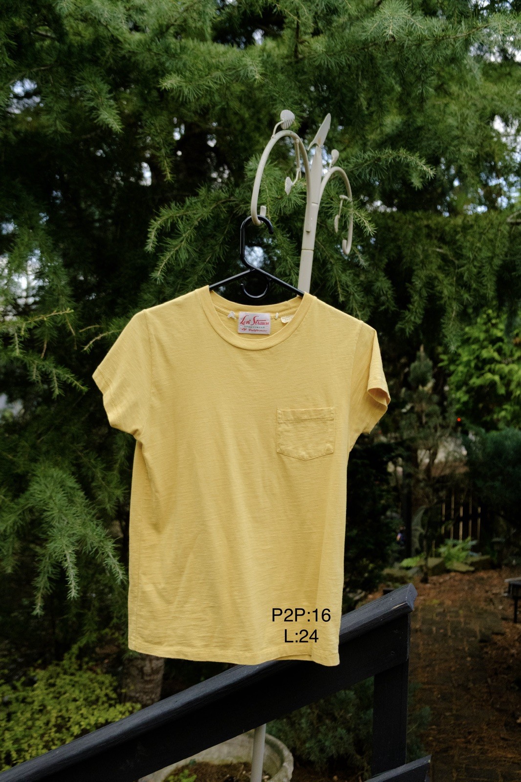 LVC 50s Sportswear T-Shirt XS Levi’s Vintage Clothing Yellow Single Stitch